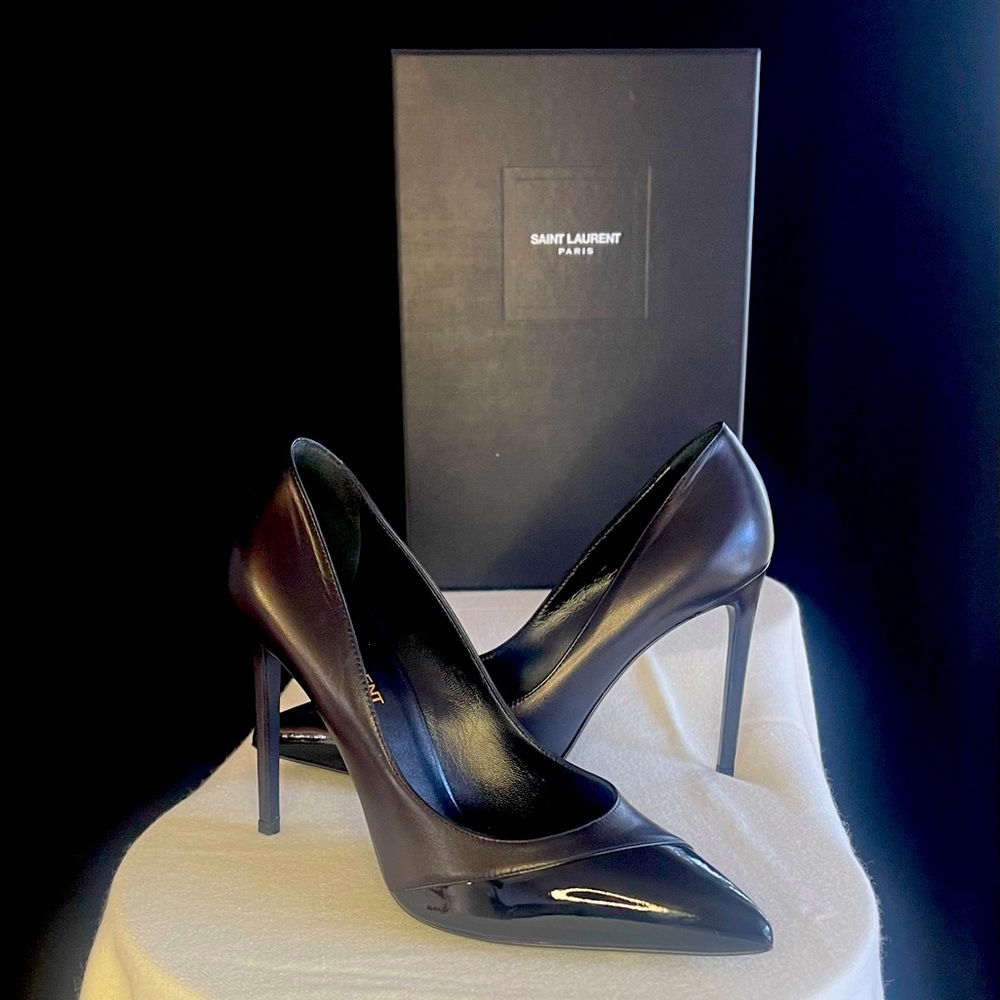 YSL Saint Laurent Paris High Heel Size 38 RRP AU $1149 selling $879 - Picture 1 of 5